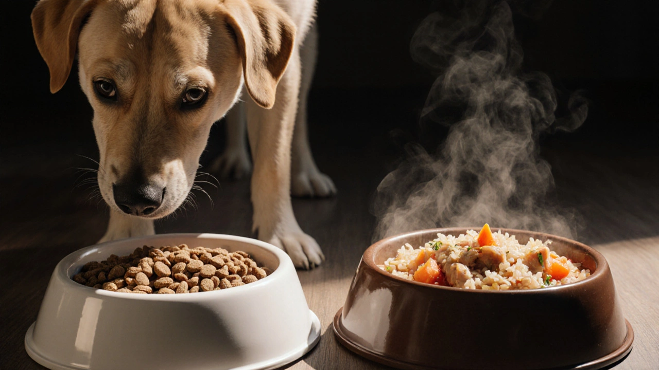 Можно ли кормить собаку утром сухим кормом, а вечером натуралкой?